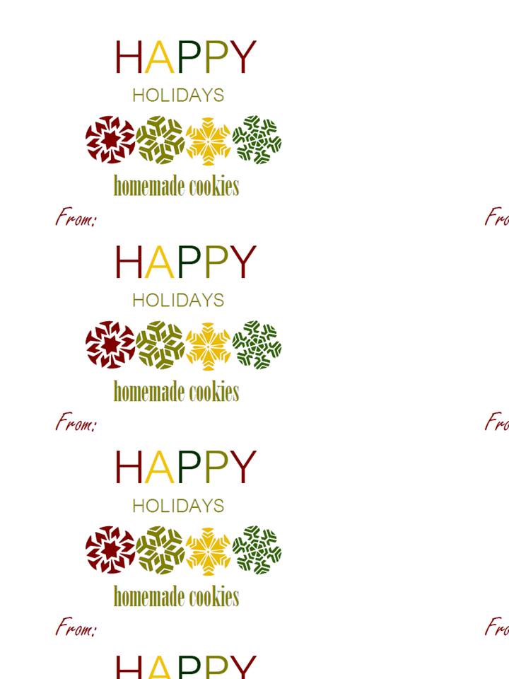 Printables Free Happy Holidays Homemade Cookie Printables Your Lifevents Lifestyle Blog For The Artsy Chic Lifevents Wedding Party Designers Providing You With Fabulous Finds Inspiration For Celebrating Entertaining